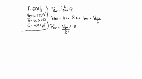 find-the-average-power-consumed-by-an-r-c-circuit-connected-to-a-600-hz-generator-with-an-rms-voltag