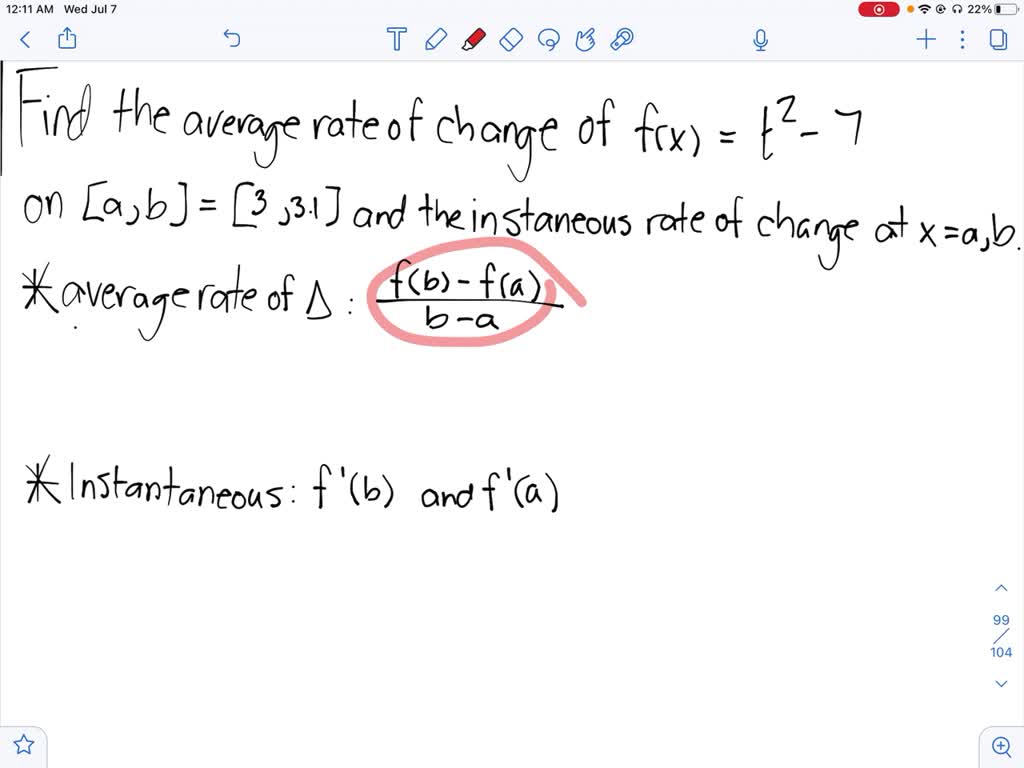 Average Rate Of Change Explanation