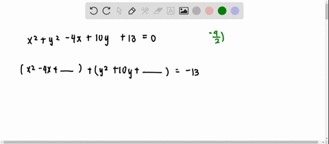 6572-show-that-the-equation-represents-a-circle-and-find-the-center-and-radius-of-the-circle-x2y2-4-