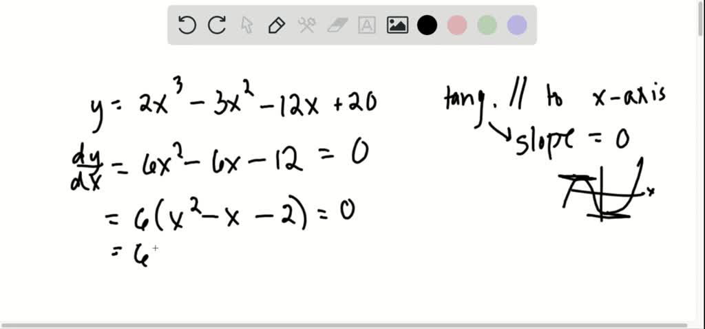 SOLVED:Find the points on the curve y=2 x^3-3 x^2-12 x+20 where the ...