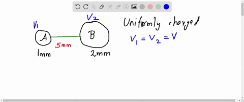 1wo-spherical-conductors-mathrma-and-mathrmb-of-radii-mathrmlmm-and-2-mathrmmm-are-separated-by-a-di