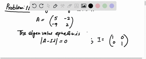 determine-the-eigenvalues-of-the-matrix-aleftbeginarrayrr5-2-9-2endarrayright