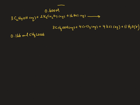 the-balanced-equation-for-the-oxidation-of-ethanol-to-acetic-acid-by-potassium-dichromate-in-an-ac-2