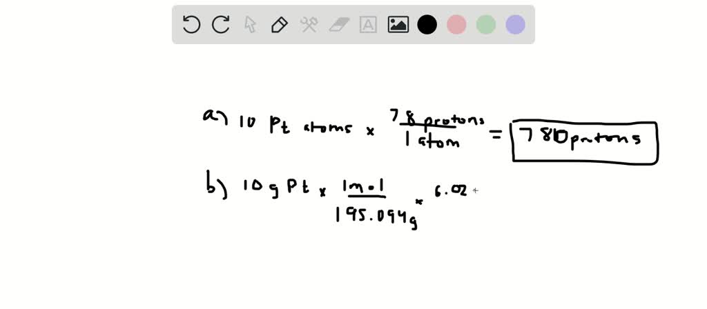 SOLVED:How many protons are in (a) ten atoms of platinum? (b) ten grams ...