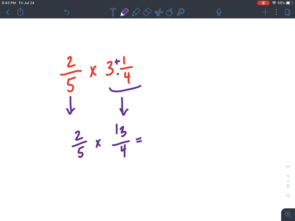 SOLVEDMultiply the following fractions and mixed numbers. Reduce to