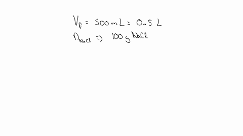 what-is-the-molarity-for-a-solution-containing-100-mathrmg-of-mathrmnacl-made-up-to-500-ml-with-dist