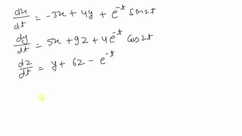 write-the-given-linear-system-in-matrix-form-beginarrayl-fracd-xd-t-3-x4-ye-t-sin-2-t-fracd-yd-t5-x9
