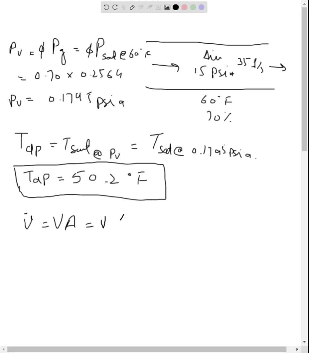 solved-air-at-15-psia-60-f-and-70-percent-relative-humidity-flows-in-an-6-in-diameter-duct