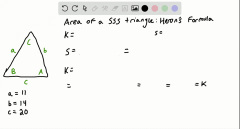 find-the-area-of-each-triangle-round-answers-to-two-decimal-places-a11-quad-b14-quad-c20