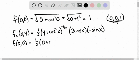 verify-the-linear-approximation-at-00-sqrtycos-2-x-approx-1frac12-y
