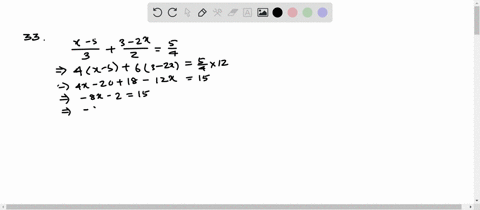 solve-the-equation-and-check-your-answer-fracx-53frac3-2-x2frac54