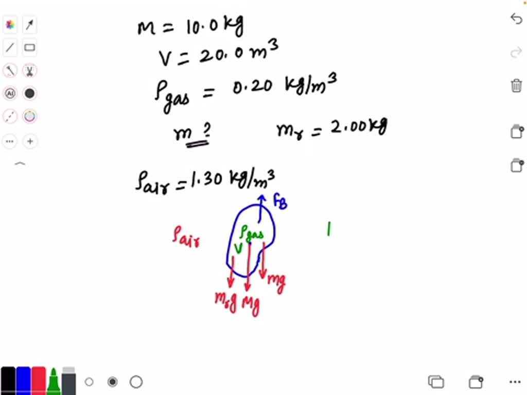 solved-a-very-large-balloon-with-mass-m-10-0-kg-is-inflated-to-a-volume