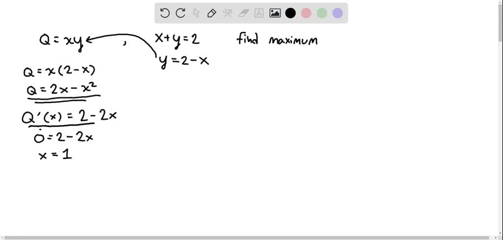 Solved Find The Maximum Of Q X Y If X Y 2