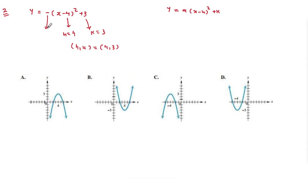 SOLVED:Match function with its graph in A-D. Then check your answers ...