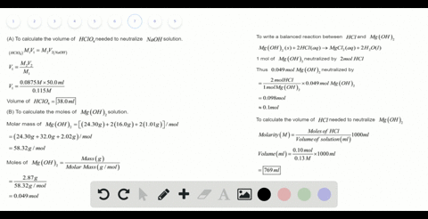 a-what-volume-of-0115-mathrmm-mathrmhclo_4-solution-is-needed-to-neutralize-5000-mathrmml-of-00875-m