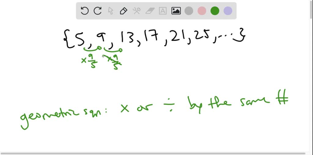 SOLVED:Determine whether each sequence is arithmetic, geometric or ...