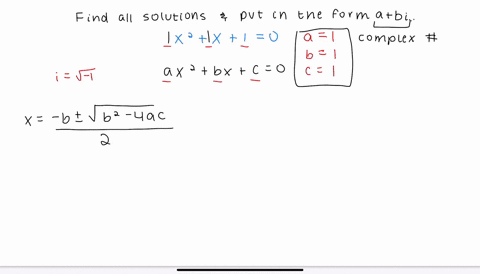 61-72-quadratic-equations-find-all-solutions-of-the-equation-and-express-them-in-the-form-ab-i-x2x10
