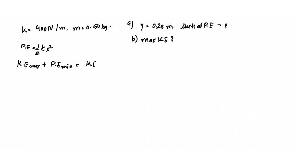 ⏩SOLVEDA massonaspring system has spring constant k=400 N / m