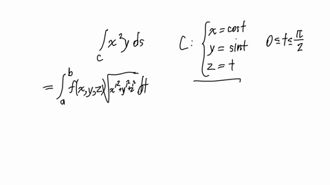 evaluate-the-line-integral-where-c-is-the-given-space-curve-int_c-x2-y-d-s-c-xcos-t-ysin-t-zt-0-leqs