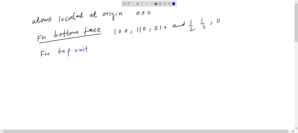 List the point coordinates for all atoms that are associated with the ...