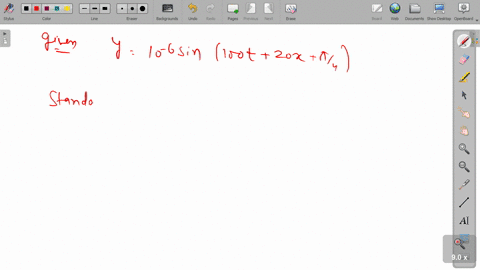 SOLVED:The displacement y of a particle in a medium can be expressed as ...