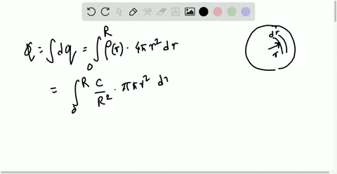 a-sphere-of-radius-r-has-total-charge-q-the-volume-charge-density-leftmathrmc-mathrmm3right-within-t