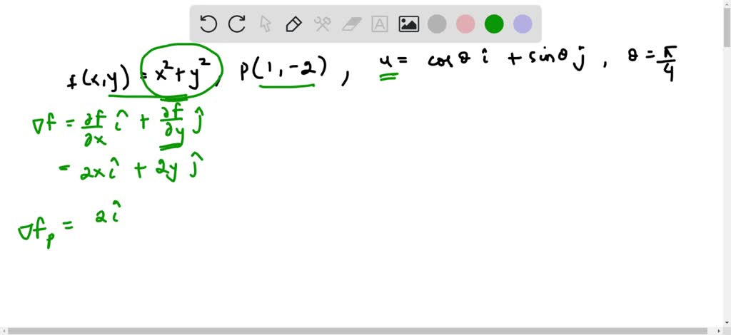 SOLVED:Use Theorem 13.9 to find the directional derivative of the ...