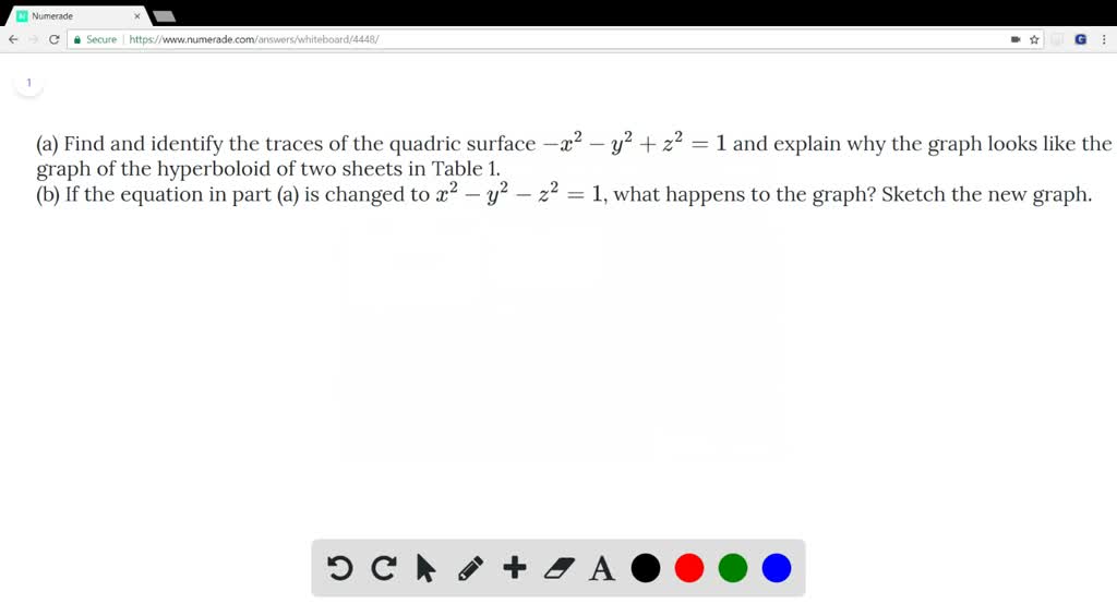 A Find And Identify The Traces Of The Quadric S