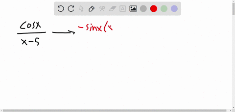 use-the-quotient-rule-to-compute-the-derivative-of-the-given-expression-with-respect-to-x-cos-x-x-5