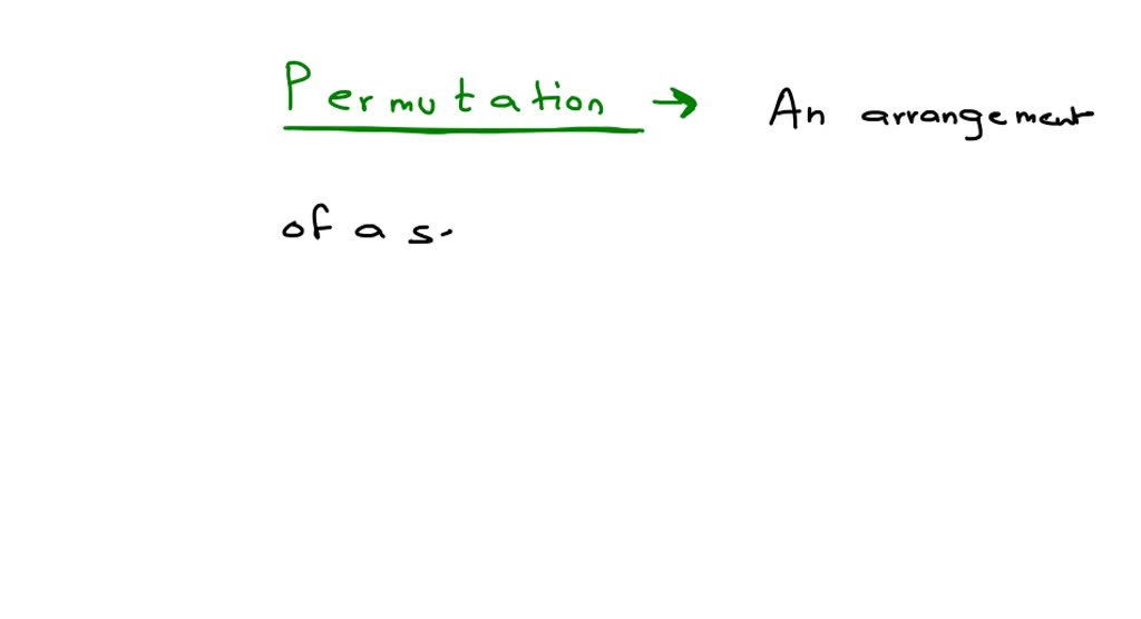 SOLVEDA is an ordered arrangement of r objects chosen from n distinct
