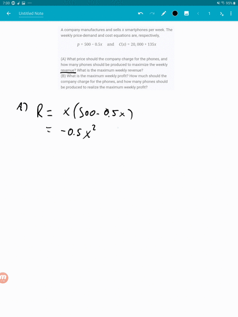 a-company-manufactures-and-sells-x-smartphones-per-week-the-weekly-price-demand-and-cost-equations-a