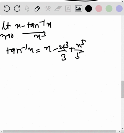 use-series-to-evaluate-the-limit-lim-_x-rightarrow-0-fracx-tan-1-xx3