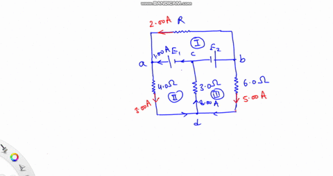in-the-circuit-shown-in-fig-e2625-find-a-the-current-in-the-300-omega-resistor-b-the-unknown-emfs-ma