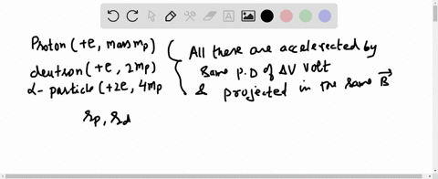 a-proton-charge-e-mass-m_p-a-deuteron-charge-e-mass-2-m_p-and-an-alpha-particle-charge-2-e-mass-4m-2