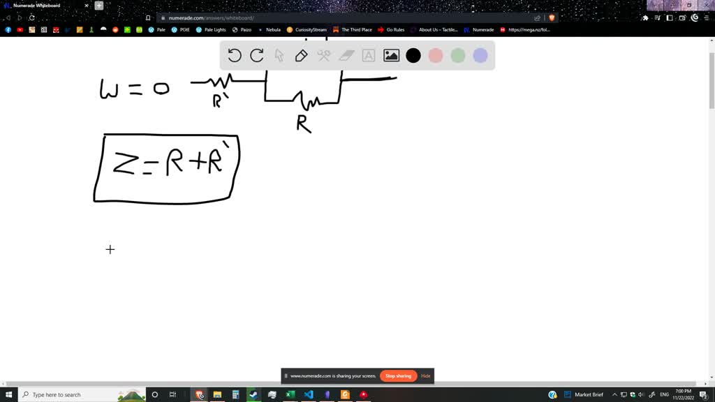SOLVEDA resistor R is in parallel with a capacitor C, and this