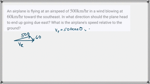 an-airplane-is-flying-at-an-airspeed-of-500-mathrmkm-mathrmhr-in-a-wind-blowing-at-60-mathrmkm-mathr