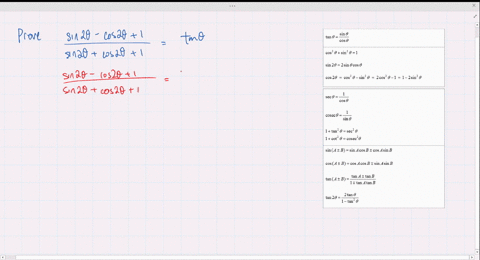 prove-each-identity-fracsin-2-theta-cos-2-theta1sin-2-thetacos-2-theta1tan-theta
