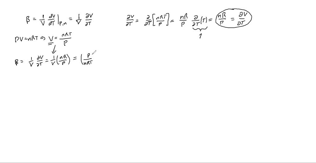 SOLVED:(a) Take the definition of the coefficient of volume expansion ...