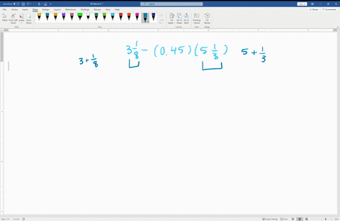 simplify-3-frac18-045left5-frac13right