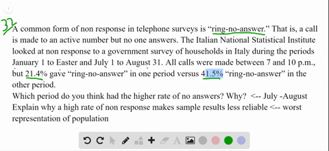 a-common-form-of-non-response-in-telephone-surveys-is-ring-no-answer-that-is-a-call-is-made-to-an-ac