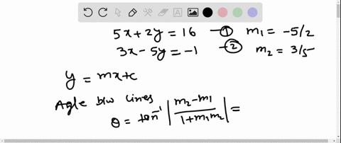 find-the-angle-theta-in-radians-and-degrees-between-the-lines-beginaligned-5-x2-y16-3-x-5-y-1-endali