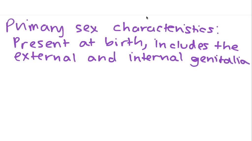 Solved Which Of The Following Is A Primary Sex Characteristic That