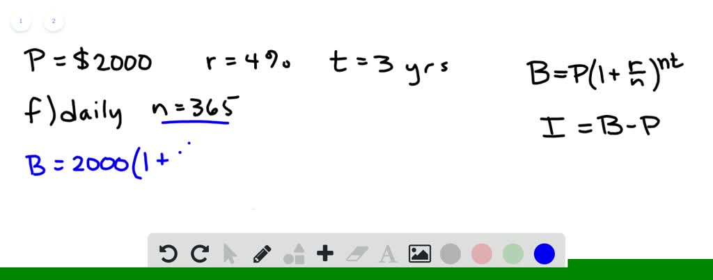 Solved A Bank Representative Studies Compound Int