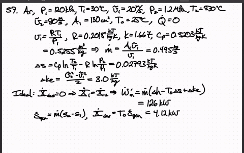 argon-gas-enters-an-adiabatic-compressor-at-120-mathrmkpa-and-30circ-mathrmc-with-a-velocity-of-20-m
