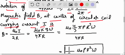a-sphere-of-radius-r-has-a-uniform-volume-charge-density-rho-determine-the-magnetic-field-at-the-c-2