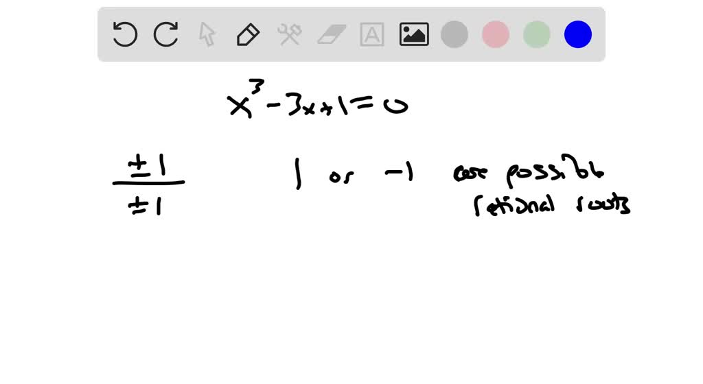 Show that the equation has no rational root. 3 x^…