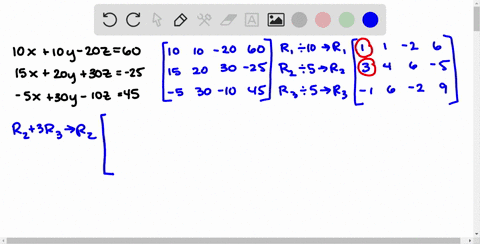 the-system-of-linear-equations-has-a-unique-solution-find-the-solution-using-gaussian-elimination-10
