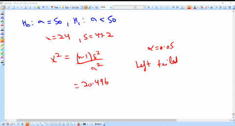 to-test-h_0-sigma50-versus-h_1-sigma50-a-random-sample-of-size-n24-is-obtained-from-a-population-tha
