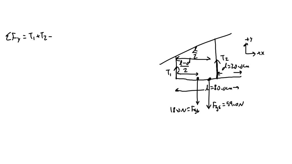 SOLVED:An 80.0 cm, uniform, 59.0 N shelf is supported horizontally by ...