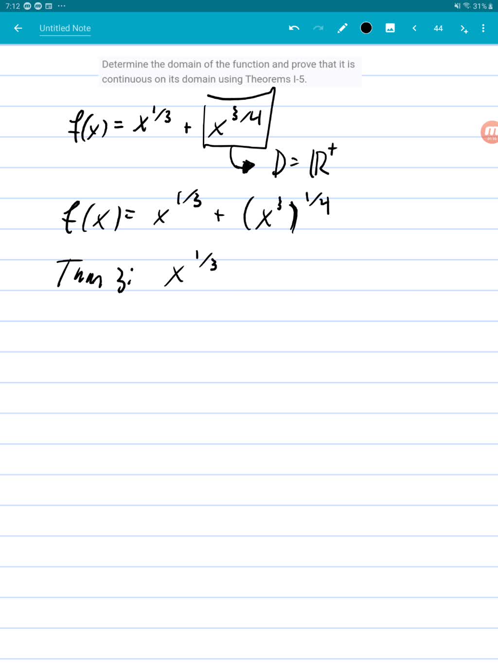 SOLVED:Determine the domain of the function and prove that it is ...